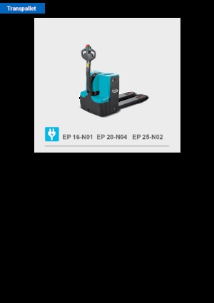 Transpalette ellectr. timon des piétons à partir du sol Baoli EP 25-N02