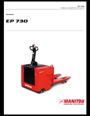 Transpalette ellectr. timon des piétons à partir du sol Manitou EP 730