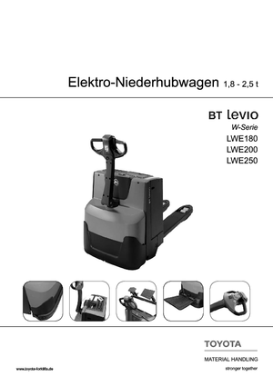 Transpalette ellectr. timon des piétons à partir du sol BT LWE 250