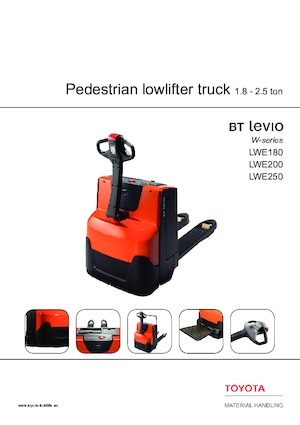 Transpalette ellectr. timon des piétons à partir du sol BT LWE 250