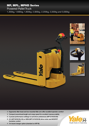 Transpalette ellectr. timon des piétons à partir du sol Yale MP22AC