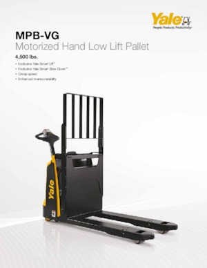 Transpalette ellectr. timon des piétons à partir du sol Yale MPB045-VG