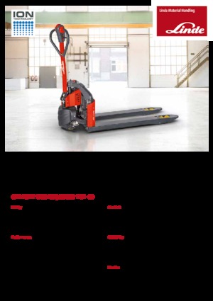 Transpalette ellectr. timon des piétons à partir du sol Linde MT12 