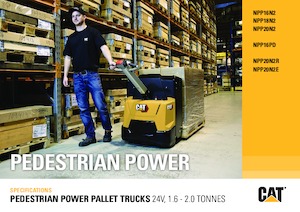 Transpalette ellectr. timon des piétons à partir du sol Caterpillar NPP16PD