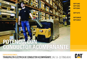 Transpalette ellectr. timon des piétons à partir du sol Caterpillar NPP16PD