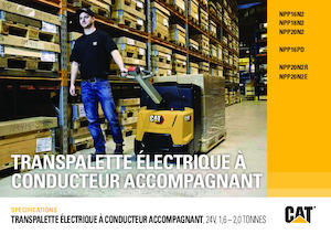 Transpalette ellectr. timon des piétons à partir du sol Caterpillar NPP16PD