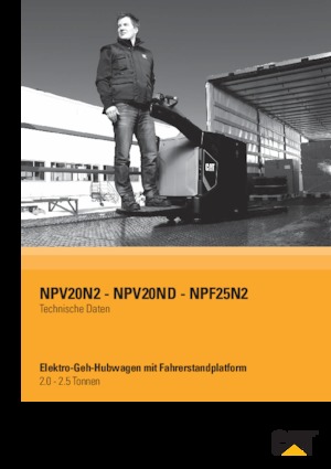 Transpalette ellectr. timon des piétons à partir du sol Caterpillar NPP16N2