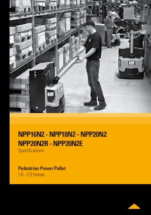 Transpalette ellectr. timon des piétons à partir du sol Caterpillar NPP16N2