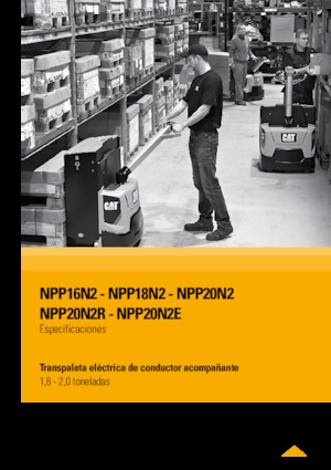 Transpalette ellectr. timon des piétons à partir du sol Caterpillar NPP16N2