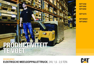 Transpalette ellectr. timon des piétons à partir du sol Caterpillar NPP16N2