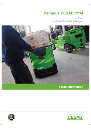 Transpalette ellectr. timon des piétons à partir du sol Cesab P 214