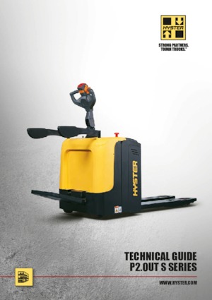 Transpalette ellectr. timon des piétons à partir du sol Hyster P2.0L