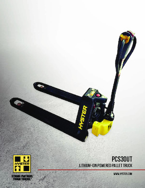 Transpalette ellectr. timon des piétons à partir du sol Hyster PCS30UT