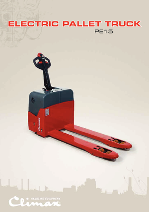 Transpalette ellectr. timon des piétons à partir du sol Climax PE 15