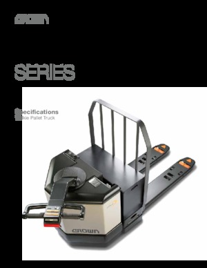 Transpalette ellectr. timon des piétons à partir du sol Crown PW 3520-60