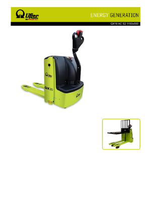 Transpalette ellectr. timon des piétons à partir du sol PRAMAC Lifter QX 18