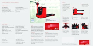 Transpalette ellectr. timon des piétons à partir du sol Linde T16L