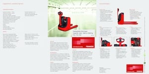 Transpalette ellectr. timon des piétons à partir du sol Linde T18