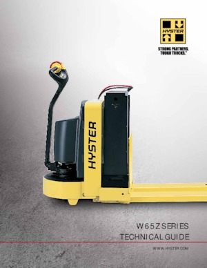 Transpalette ellectr. timon des piétons à partir du sol Hyster W65Z