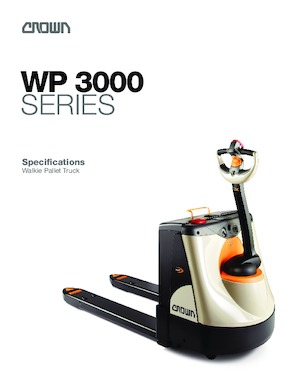 Transpalette ellectr. timon des piétons à partir du sol Crown WP 3035