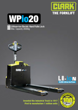 Transpalette ellectr. timon des piétons à partir du sol Clark Wpio 20