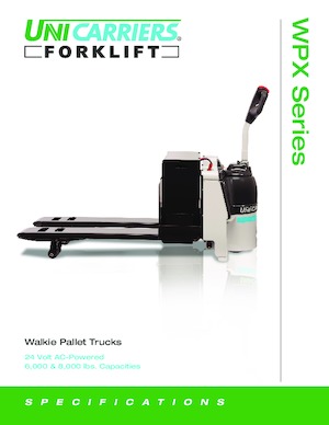 Transpalette ellectr. timon des piétons à partir du sol UniCarriers WPX60B