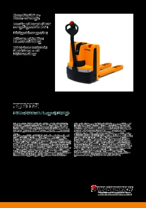 Transpalette ellectr. timon des piétons à partir du sol Jungheinrich EJE 112i