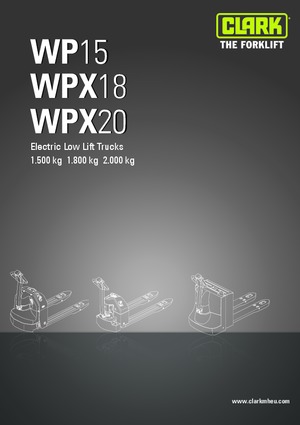 Transpalette ellectr. timon des piétons à partir du sol Clark WPX 20