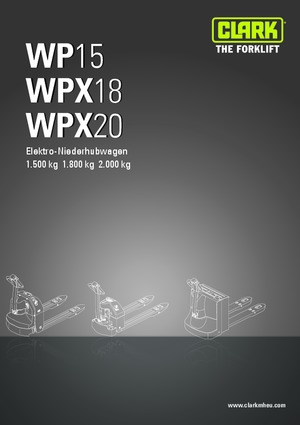 Transpalette ellectr. timon des piétons à partir du sol Clark WPX 20