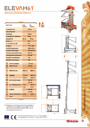 Nacelles à mât vertical unique Faraone Elevah 61