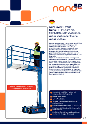 Nacelles à mât vertical unique Power Towers Nano Sp Plus