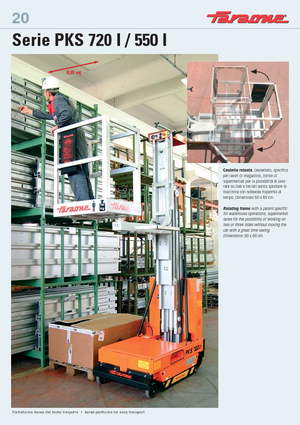 Nacelles à mât vertical unique Faraone PKS 550 I