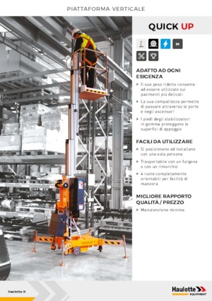 Nacelles à mât vertical unique Haulotte QuickUp 7