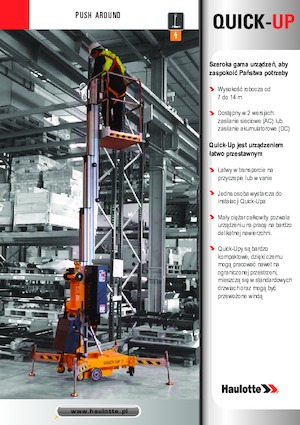 Nacelles à mât vertical unique Haulotte QuickUp 7