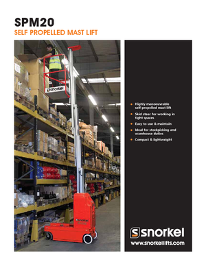 Nacelles à mât vertical unique Snorkel SPM20