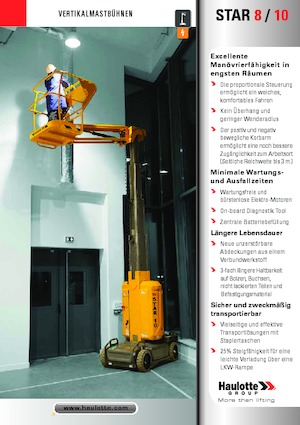 Nacelles à mât vertical unique Haulotte Star 10