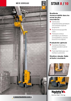 Nacelles à mât vertical unique Haulotte Star 10