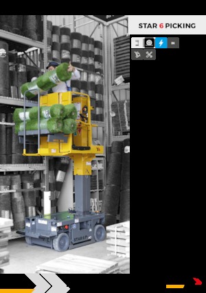 Nacelles à mât vertical unique Haulotte Star 6 Picking