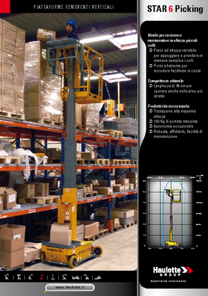 Nacelles à mât vertical unique Haulotte Star 6 Picking