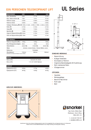 Nacelles à mât vertical unique Snorkel UL40AC