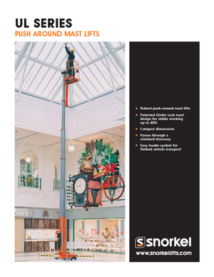 Nacelles à mât vertical unique Snorkel UL32AC