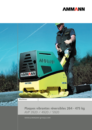 Plaques vibrantes réversibles Ammann AVP 5920