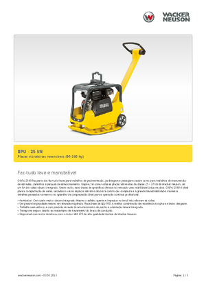 Plaques vibrantes réversibles Wacker BPU 2540 A