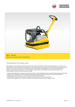 Plaques vibrantes réversibles Wacker Neuson BPU5545A 