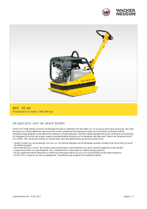 Plaques vibrantes réversibles Wacker Neuson BPU5545A 