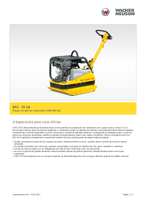Plaques vibrantes réversibles Wacker Neuson BPU5545A 