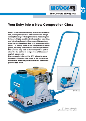 Plaques vibrantes réversibles weber mt CF 1 Hd