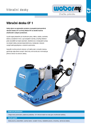 Plaques vibrantes réversibles weber mt CF 1 Hd