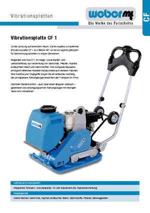 Plaques vibrantes réversibles weber mt CF 1 Hd
