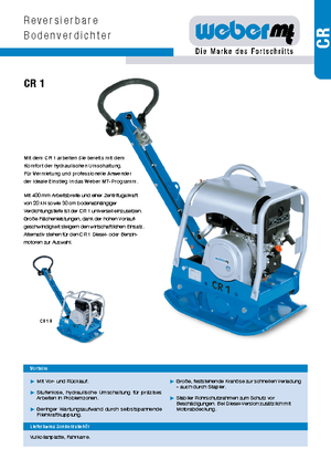 Plaques vibrantes réversibles weber mt CR 1 R
